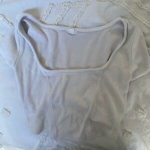 Garage white fake corset top